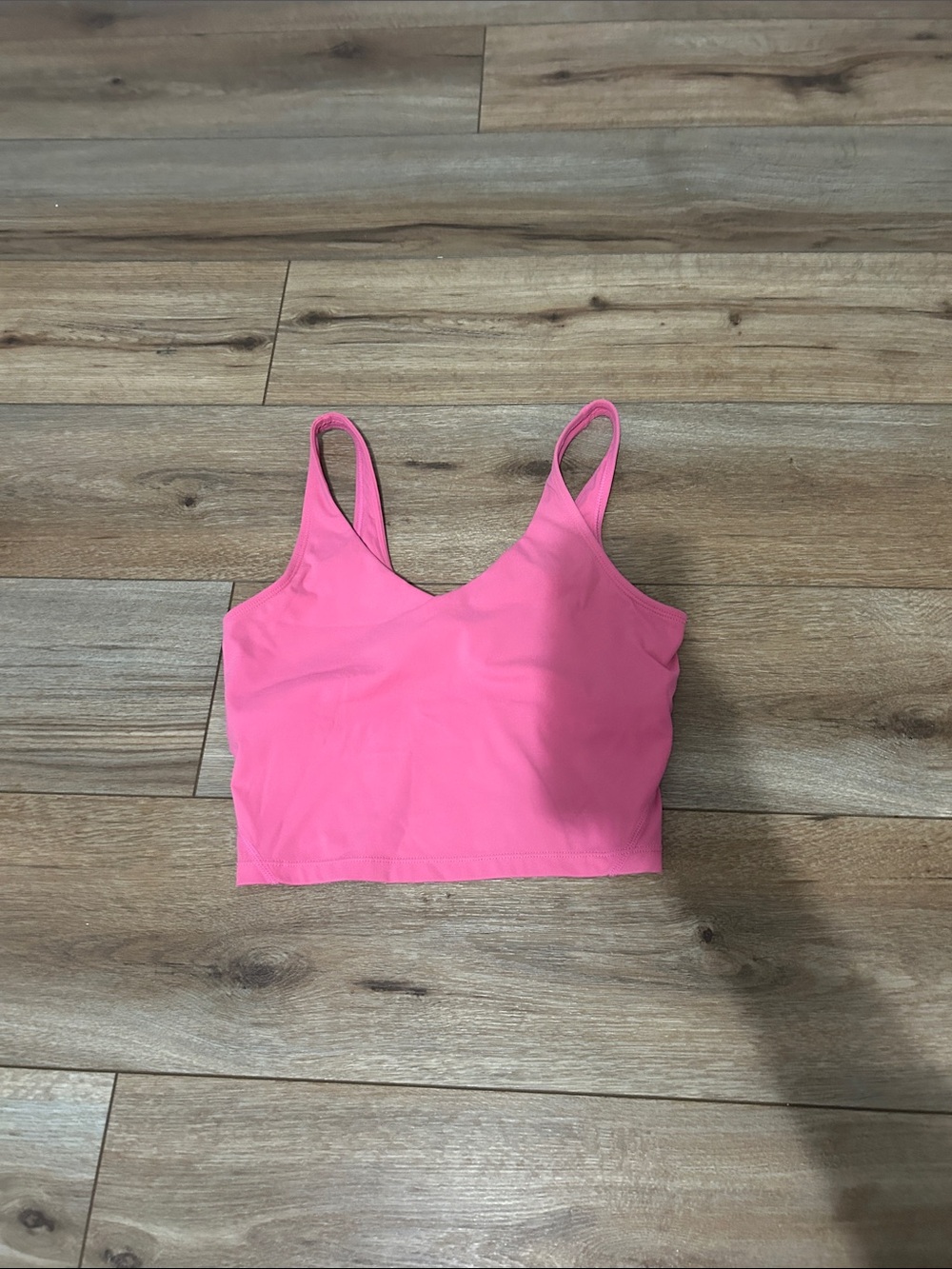Women’s Pink V-Neck Cropped Tank Top
